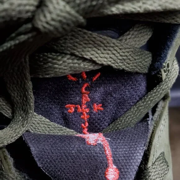 2019 air jordan retro 6 travis scott olive green size 10.5 no box worn rare
